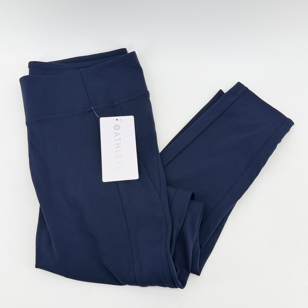 Athleta Delancey Skyline Tight Navy Blue Leggings Size L NWT S916-0005